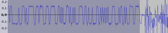 End of the packet (FM demodulated signal)