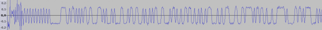Preamble, syncword and start of data (FM demodulated signal)
