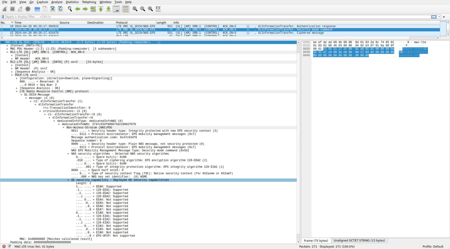 Analysing the srsRAN LTE MAC layer with Wireshark Daniel Estévez