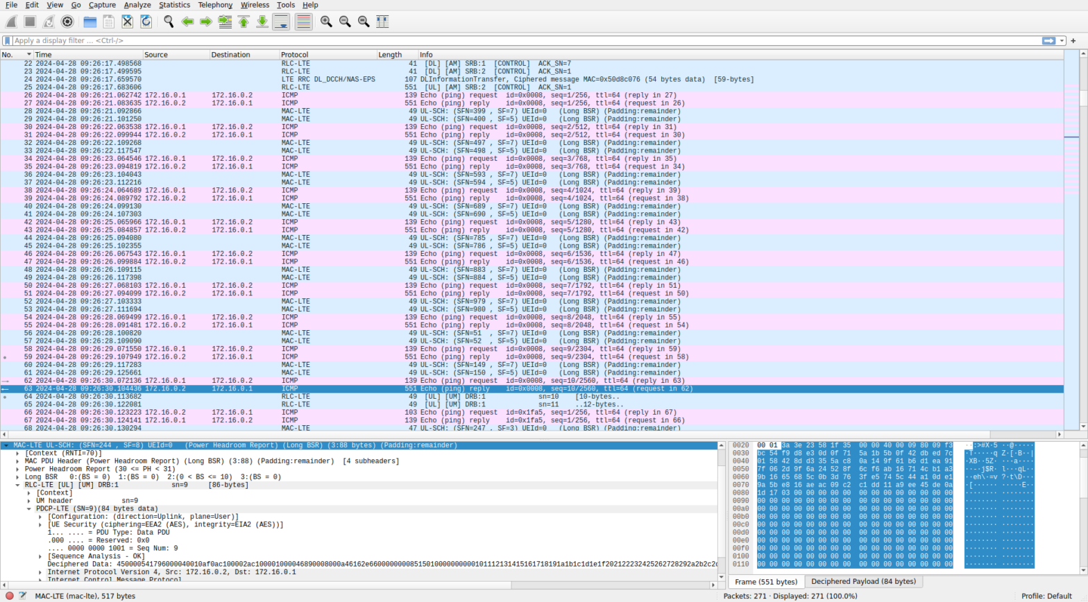 Analysing the srsRAN LTE MAC layer with Wireshark – Daniel Estévez